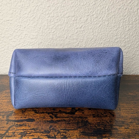 PLG Mini Luna Pouch in Cobalt Portland Leather Almost Perfect Zip Coin Purse - Picture 8 of 10